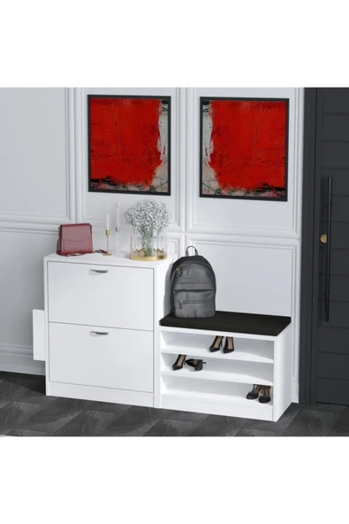 Decormet Trend Ayakkabı Dolabı Beyaz - 9