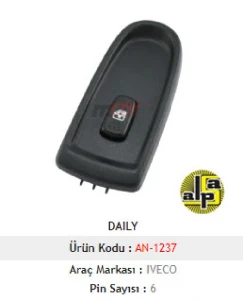 CAM ANAHTARI>İVECO DAILY 06-12 SAĞ ÇERÇEVELİ - MCAR-AN1237 ürün görseli
