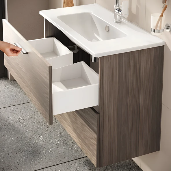 VitrA Mia 75101 Banyo Dolabı Seti Çekmeceli 80 cm Cordoba - 3