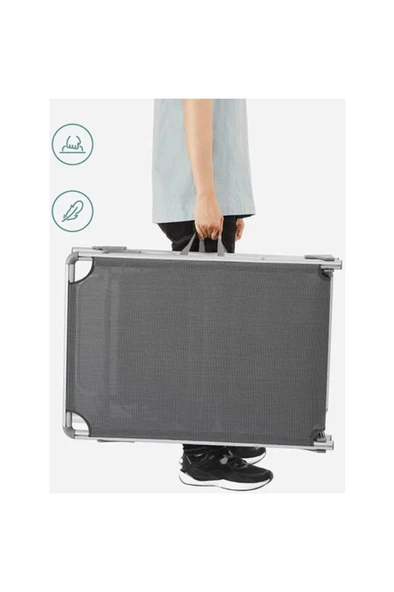 SONGMICS GCB19WGV1 Ayarlanabilir ve Katlanabilir Gölgelikli Şezlong 55 x 193 x 31 cm Koyu Gri Outlet - 4