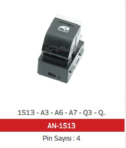 CAM ANAHTARI - TEKLİ A3 - A6 - A7 - Q3 - Q4 - e-tron - MCAR-AN1513 ürün görseli
