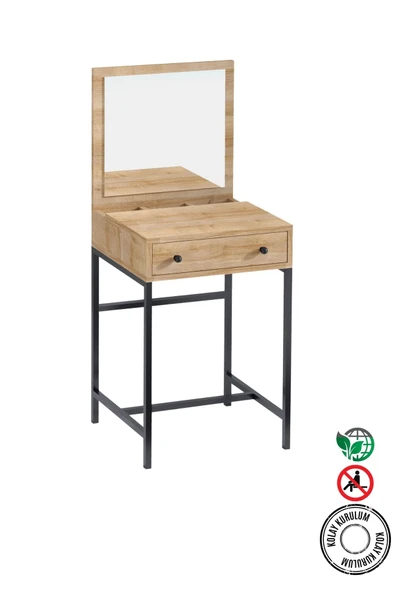 Decormet Mary Mini Makyaj Masası Safir Meşe - Resim 8