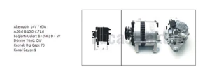 ALTERNATÖR-12V/65A TÜRK TRAKTÖR (V KAYIŞLI KASNAK) - LUCAS-61920458