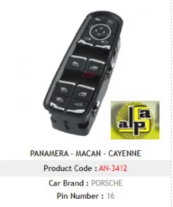 CAM ANAHTARI>SOL CAYENNE - MACAN - PANAMERA - MCAR-AN3412 ürün görseli
