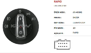 CAM ANAHTARI>RAPID FAR ANAHTARI - MCAR-AN468AG