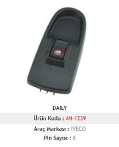 CAM ANAHTARI-İVECO DAILY 12-14 SAĞ ÇERÇEVELİ - MCAR-AN1239 ürün görseli