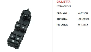 CAM ANAHTARI SOL - ÇERÇEVELİ GIULIETTA 10-20 - MCAR-AN1210D ürün görseli 1