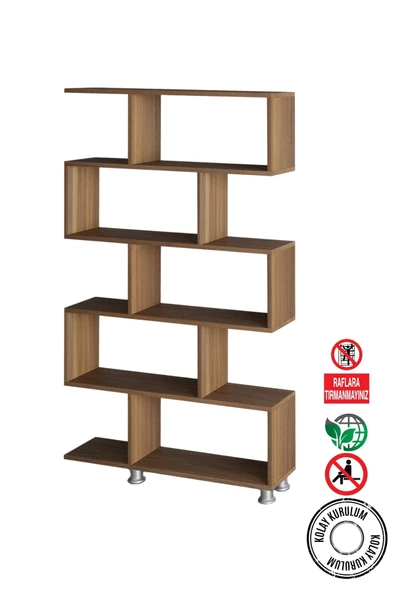 Decormet Nilüfer Kitaplık Ceviz - Resim 8