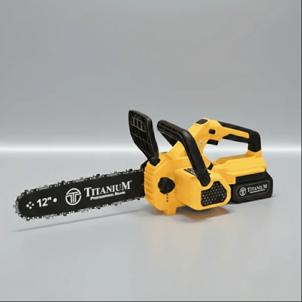 Titanium GTA X75 Güçlü Akülü Testere | 21V 4Ah Brushless, Çift Akülü Zincirli Testere