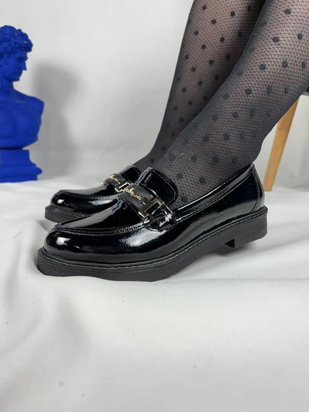 KB-803 Kuback Kömür Rugan Günlük Kadın Babet ürün görseli