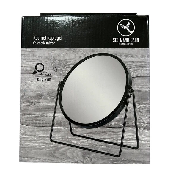 Wenko Ayaklı Masa Üstü Makyaj Aynası 2X Zoom Siyah - 3