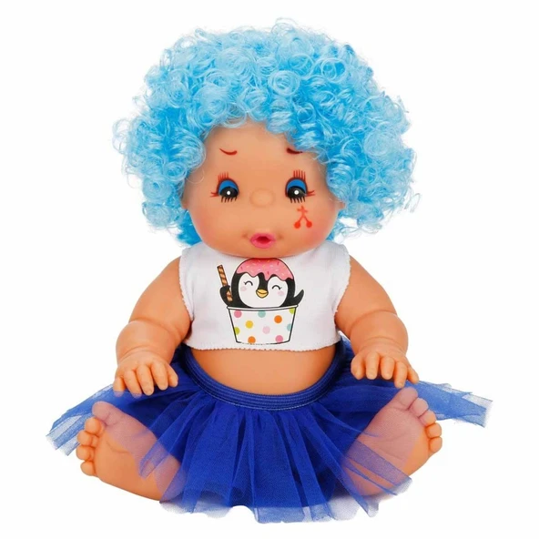 Afro Et Bebek Kıvırcık Saçlı - Mavi - 1