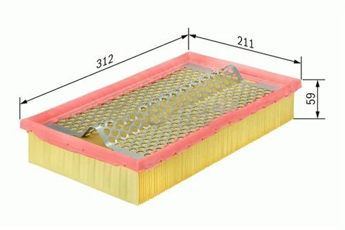 HAVA FİLTRESİ VW SHARAN-SEAT ALHAMBRA-FORD GALAXY 7M0129620A-1017035-95VW9601BC ürün görseli