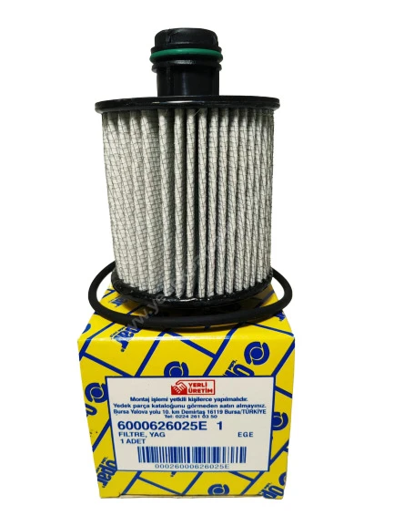 YAĞ FİLTRESİ COMBO D 12> CORSA E 14> FIAT DOBLO 10> EGEA 15> FİORİNO 07> PUNTO 13> PANDA-500L 12> 500X 14> CITROEN NEMO PEUGEOT BIPPER ALFA ROMEO MİTO 09> 1.3D MTJ A13FD-B13DTC-DTN-DTE-DTR 1631226580- ürün görseli