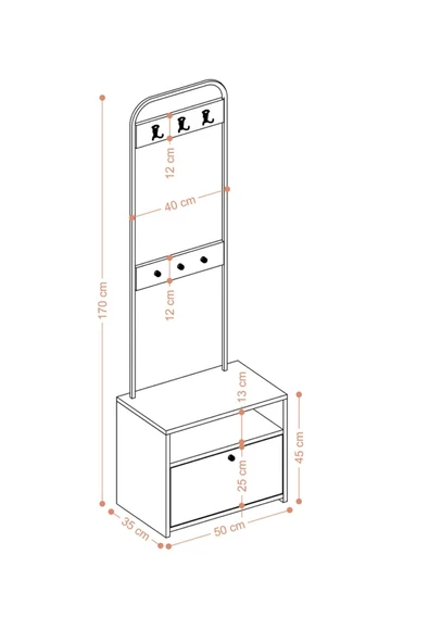 Decormet Tina Vestiyer Dec0095 Beyaz - Resim 9