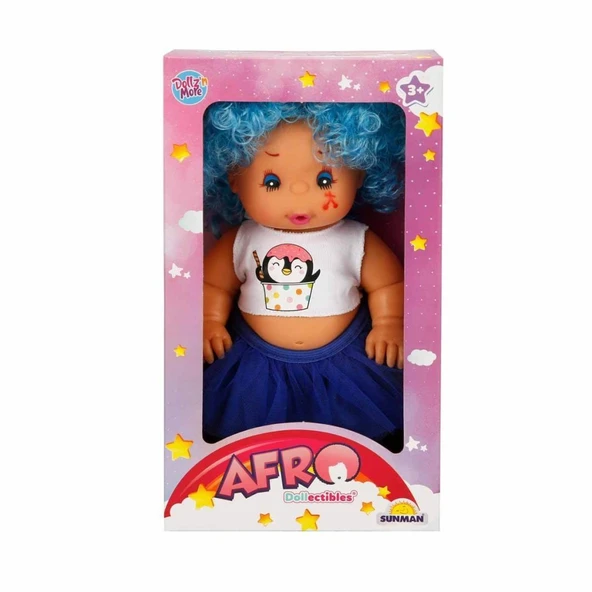 Afro Et Bebek Kıvırcık Saçlı - Mavi - 3