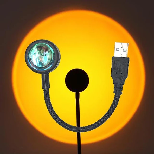 MİGHTY GÜN BATIMI RENK USB PROJEKTÖR GECE VE MASA LAMBASI FOTOĞRAF ÇEKİM IŞIĞI DEKORATİF IŞIK - 4