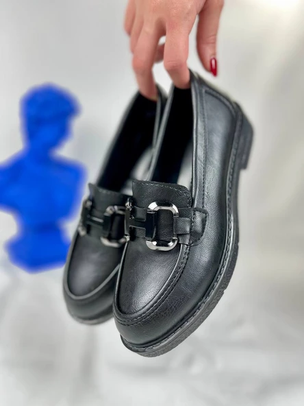 KB-805 Kuback Kömür Cilt Günlük Kadın Babet - Resim 3