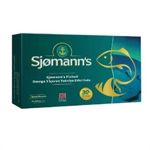 Sjomann's Fishoil Omega-3 Çiğnenebilir Jel 30 Tablet ürün görseli