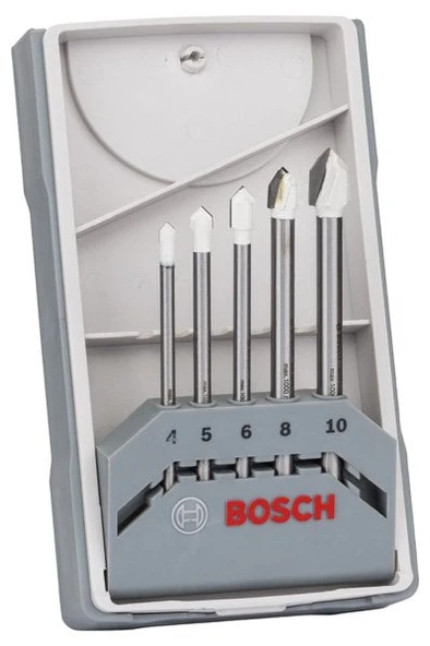 BOSCH CYL-9 Cam-Fayans Matkap Ucu Seti 5 Parça ürün görseli