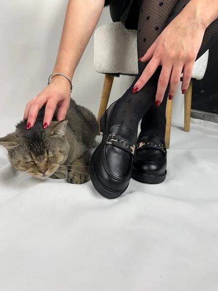 KB-802 Kuback Kömür Cilt Günlük Kadın Babet - Resim 4