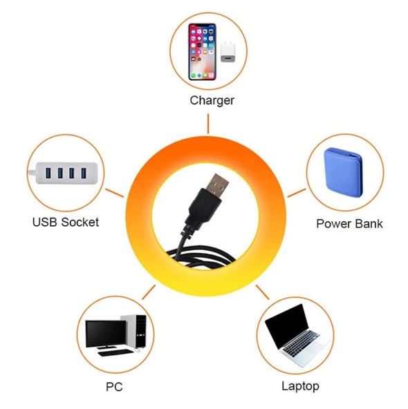 MİGHTY GÜN BATIMI RENK USB PROJEKTÖR GECE VE MASA LAMBASI FOTOĞRAF ÇEKİM IŞIĞI DEKORATİF IŞIK - 6