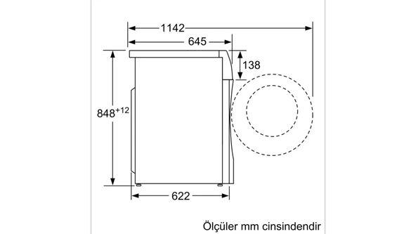 Siemens WN54C2A0TR 1400 Devir 10.5 + 6 KG Kurutmalı Çamaşır Makinesi - Resim 7