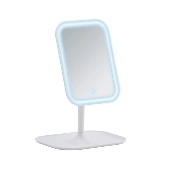 Wenko Ayaklı Masa Üstü Led Makyaj Aynası Beyaz