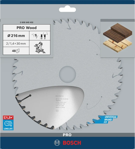 BOSCH Pro Wood 216 mm 48 Diş Ahşap Daire Testere Bıçağı - 2