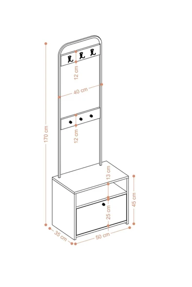Decormet Tina Vestiyer Dec0095 Beyaz - Resim 4