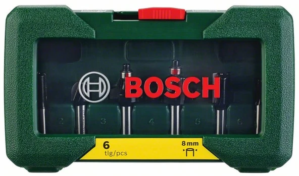 BOSCH 8 mm Ahşap Freze Uç Seti 6 Parça (2607019463) - Resim 2