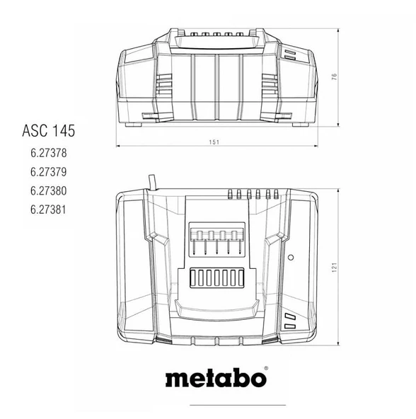 METABO ASC 145 Şarj Cihazı 12-36 Volt - Resim 2
