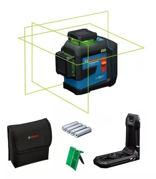 BOSCH GLL 80-33 G Yeşil Lazer Terazi 3x360 Derece Mıknatıs Sehpalı ürün görseli