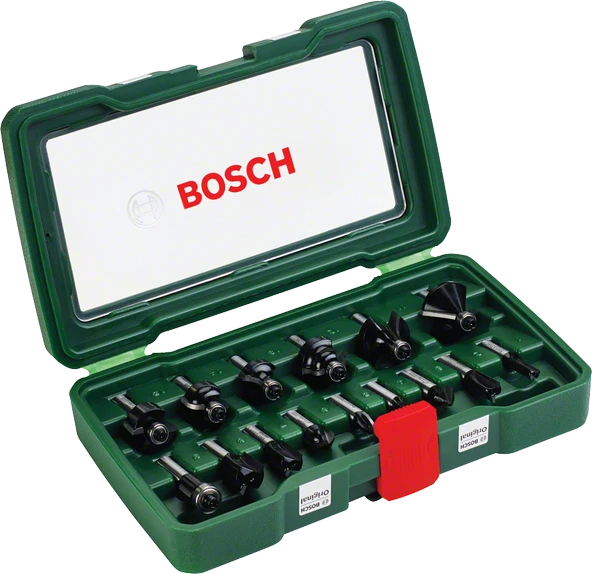 BOSCH 8 mm Ahşap Freze Uç Seti 15 Parça (2607019469) ürün görseli