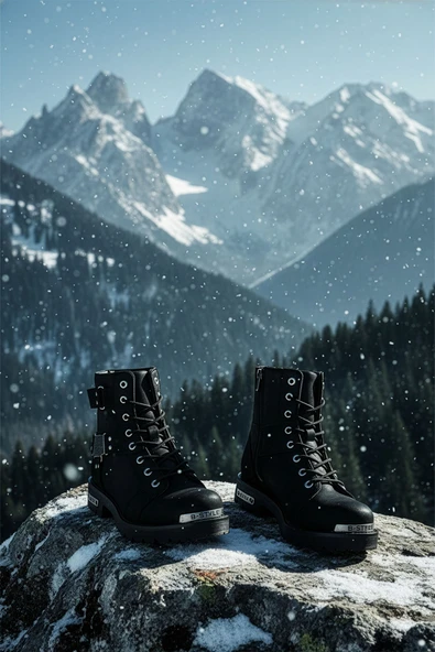 Big King Siyah Erkek Motorcu Bot - Resim 5