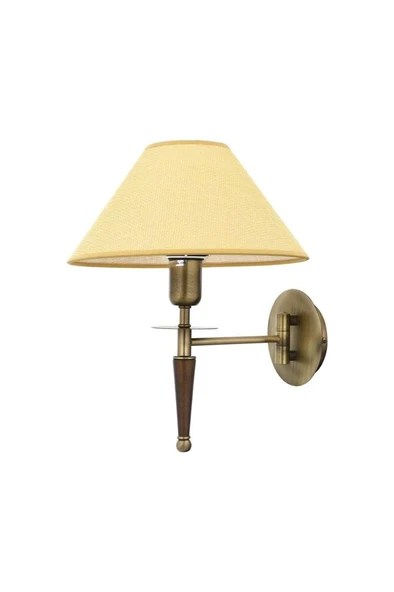 AVONNI HAP-9009-1E Eskitme Kaplama Aplik E27 Metal Ahşap Kumaş 20x24cm Outlet - 3