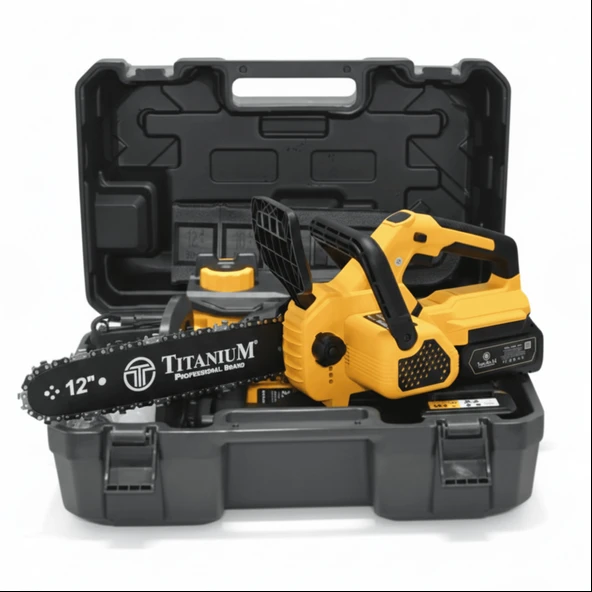 Titanium GTA X75 Güçlü Akülü Testere | 21V 4Ah Brushless, Çift Akülü Zincirli Testere - 3