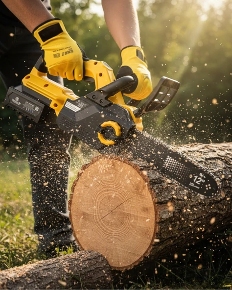 Titanium GTA X75 Güçlü Akülü Testere | 21V 4Ah Brushless, Çift Akülü Zincirli Testere - 4