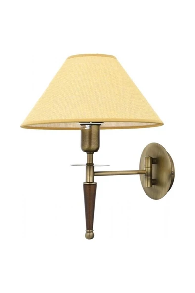 AVONNI HAP-9009-1E Eskitme Kaplama Aplik E27 Metal Ahşap Kumaş 20x24cm Outlet - 2