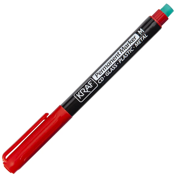 Kraf Asetat Kalemi Silgili (M) 260 Kırmızı 12’li - 2