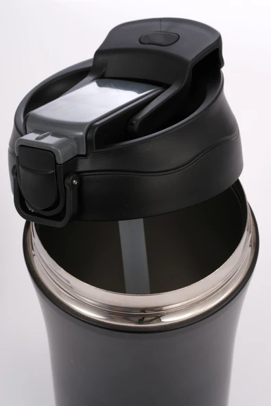 Termos Mug 400 ML - Paslanmaz Çelik, Pipetli ve Doğrudan İçme Kapaklı - Resim 8