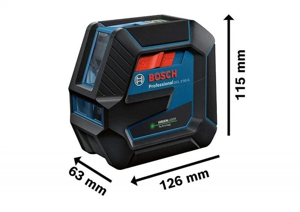 BOSCH GCL 2-50 G Yeşil Lazer Terazi (RM10 aparatlı) - Resim 4