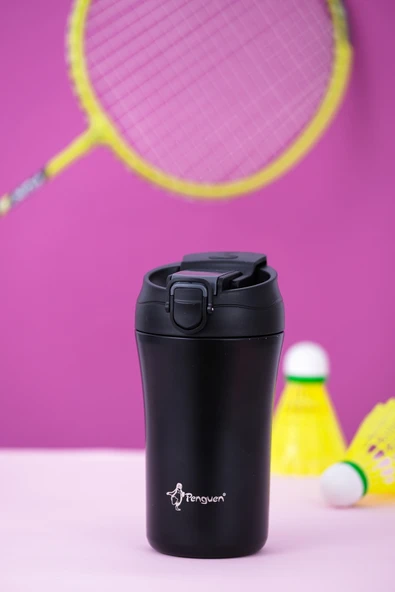 Termos Mug 400 ML - Paslanmaz Çelik, Pipetli ve Doğrudan İçme Kapaklı - Resim 4