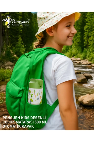 500ML Çocuk Su Matarası | Paslanmaz Çelik | Pipetli | BPA Free | Sızdırmaz Kapaklı - Resim 5