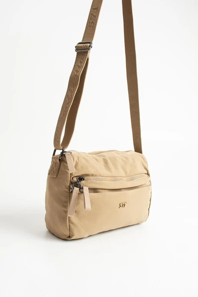 Yumuşak Dokulu Ultra Hafif, Esnek ve Su Geçirmez Polyamid Kumaş Omuz Çantası Haki Model: (571-13-14C) - Resim 4