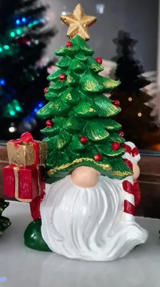 Kış Masası Noel Ağacı Süslemeleri İç Mekan Ev Dekorasyonu NOEL BABALI ÇAM AĞACI - 4