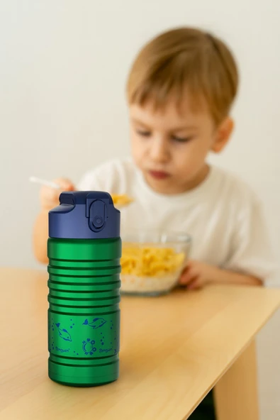 500ML Çocuk Su Matarası | Paslanmaz Çelik | Pipetli | BPA Free | Sızdırmaz Kapaklı - Resim 3