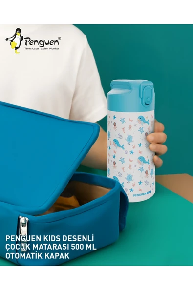 500ML Çocuk Su Matarası | Paslanmaz Çelik | Pipetli | BPA Free | Sızdırmaz Kapaklı - Resim 2