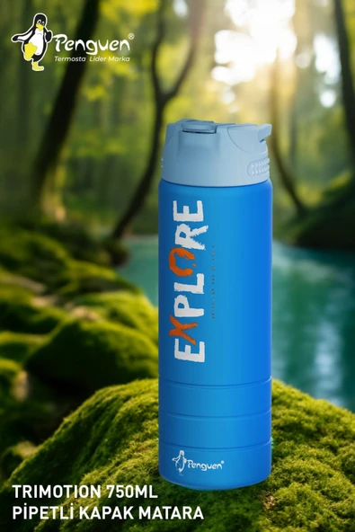 750ML Paslanmaz Çelik Su Matarası | Sızdırmaz Kapaklı | Pipetli | BPA Free | Dayanıklı - Resim 5