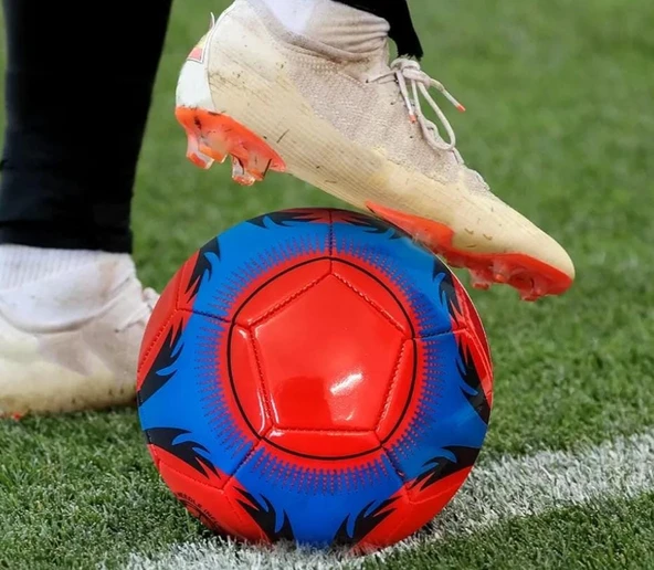 Parlak Futbol Topu Eğitim veya Maç Topu Dikişli Futbol Topu 5 Numara - 3